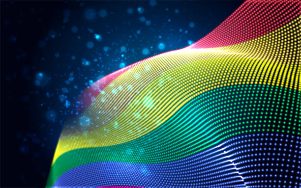 istock Vector bright glowing country flag of abstract dots. Rainbow LGBT 1421104026