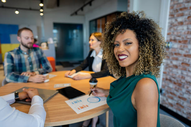 istock Businesswoman in coworking 1421105644