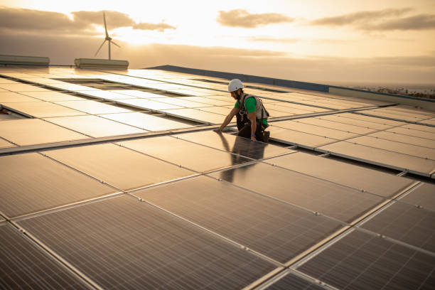 istock Supervising photovoltaic panels 1421108271