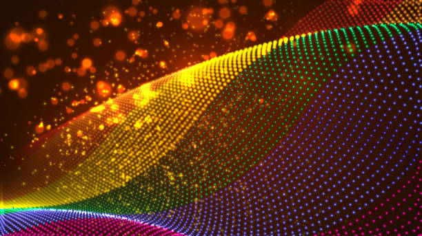 istock Vector bright glowing country flag of abstract dots. Rainbow LGBT 1421108817