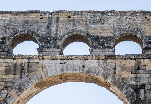 The Famous Bridge Pont du Gard, Unesco World Heritage Site, France