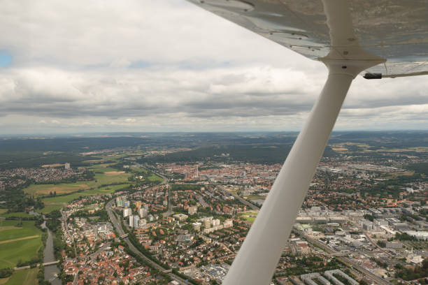 istock Erlangen in Germny seen from a small plane 1421110699