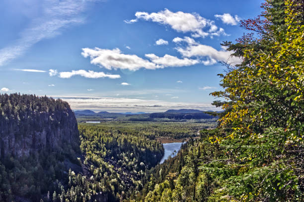 istock View into the lake Superior from Ouimet Canyon, Thunder Bay, ON, Canada 1421112700