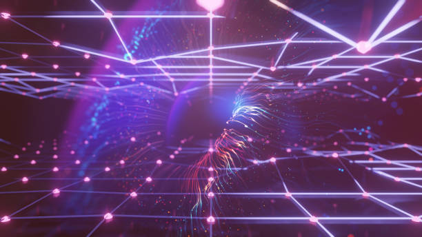 istock 4K Resolution of Digital Eye Wave Lines Stock Background 1421116533