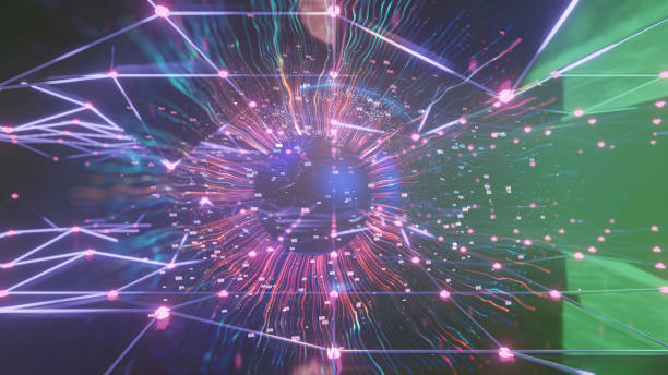 istock 4K Resolution of Digital Eye Wave Lines Stock Background 1421116608