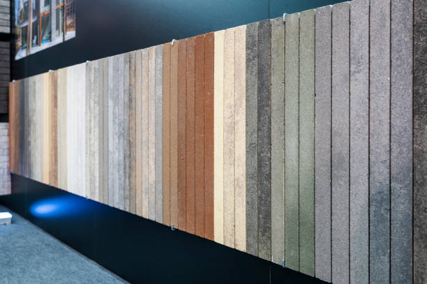 istock Samples of tiles for wall cladding in a hardware store 1421122478
