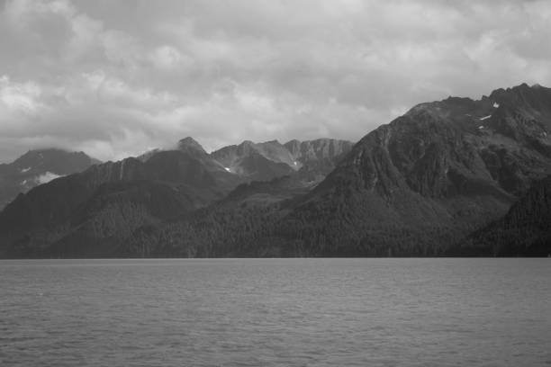 istock Ocean and Mountains Black and White 1421127550