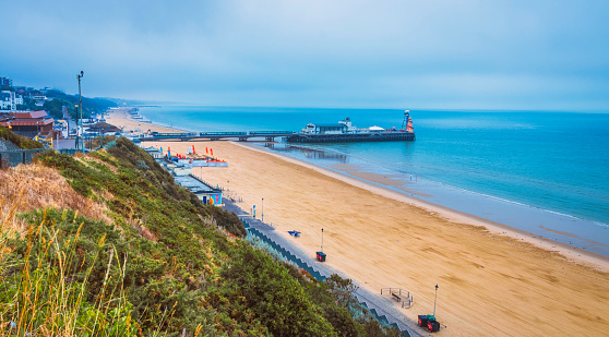 East Cliff and Bournemouth beach towards Boscombe