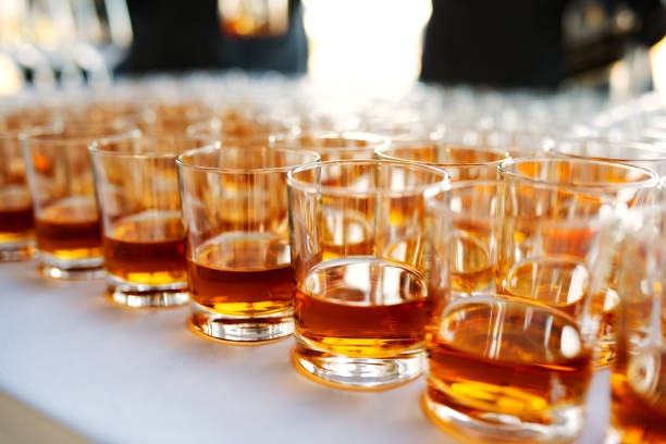 istock High quality Caribbean rum in modern glass for tasting 1421130155