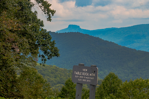 Views of Table Rock from the Blue Ridge Parkway