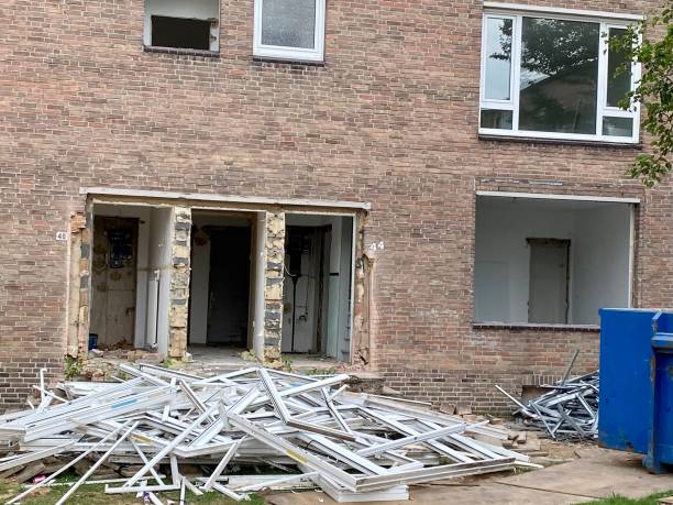 istock Apartment buildings ready to be demolish 1421139565
