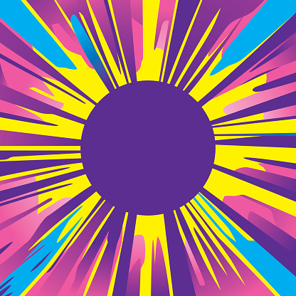 Vector illustration of a multi-colored abstract burst background.