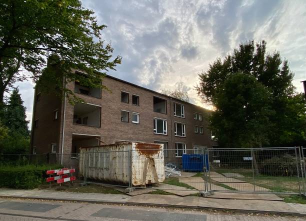 istock Apartment buildings ready to be demolish 1421141093