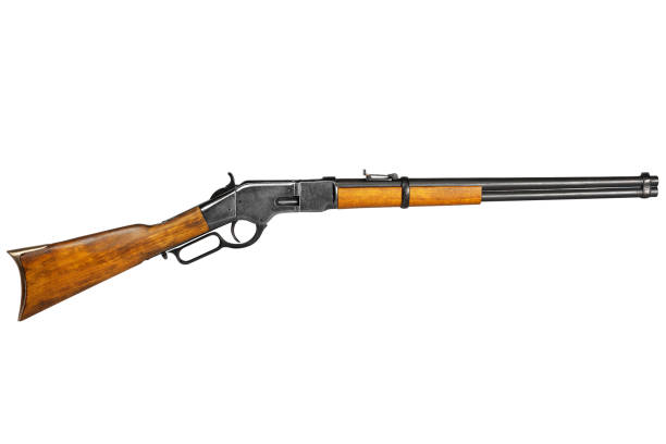 istock Wild west period Winchester lever-action repeating rifle 1421152953