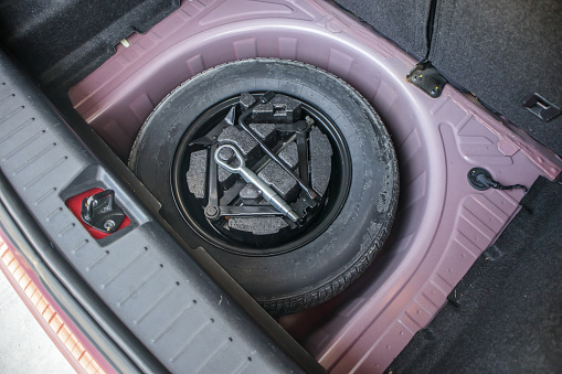 spare tire in the modern compact car