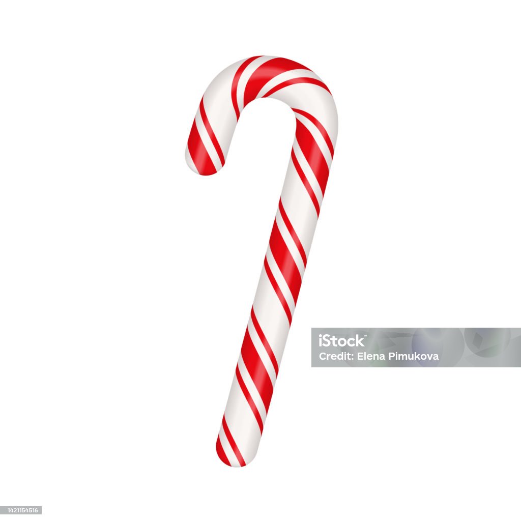 Christmas candy cane. Christmas stick. Traditional xmas candy with red and white stripes. Santa caramel cane with striped pattern. Vector illustration isolated on white background Christmas candy cane. Christmas stick. Traditional xmas candy with red and white stripes. Santa caramel cane with striped pattern. Vector illustration isolated on white background. Candy Cane stock vector