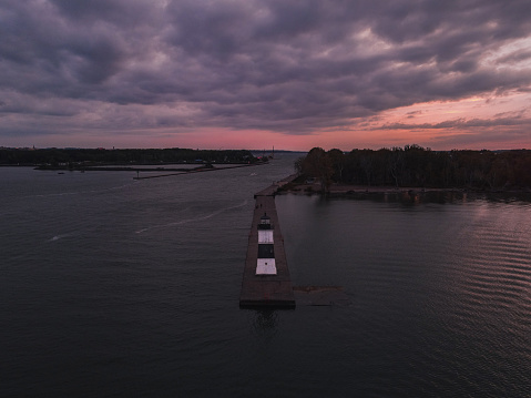 Lake Erie Drone View