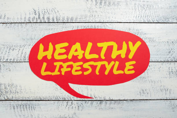 istock Text caption presenting Healthy LifestyleLive Healthy Engage in physical activity and exercise. Business showcase Live Healthy Engage in physical activity and exercise 1421155145