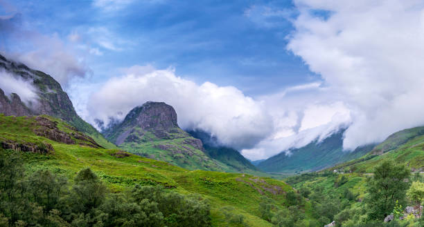 istock Dramatic low clouds along Glencoe valley,Scottish Highlands,Scotland,UK. 1421168206