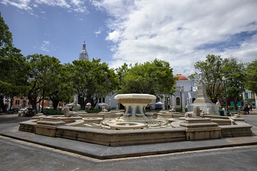 Lions Fountain at Plaza Las Delicias, Ponce, Puerto Rico