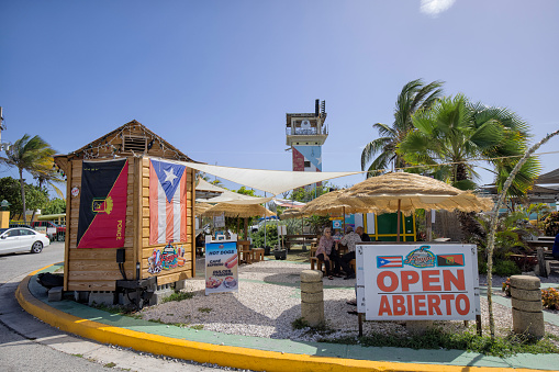 A food kiosk in La Guancha, Ponce, Puerto Rico