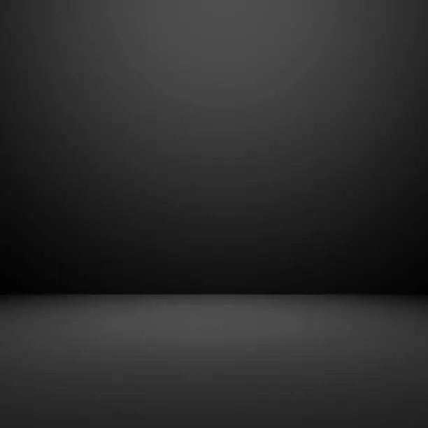 Photo of Abstract black background, empty black gradient room studio background, abstract backgrounds, black background, Black room studio background.
