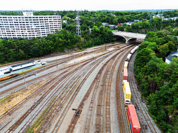 istock Aerial View of Rail Junction 1421182610