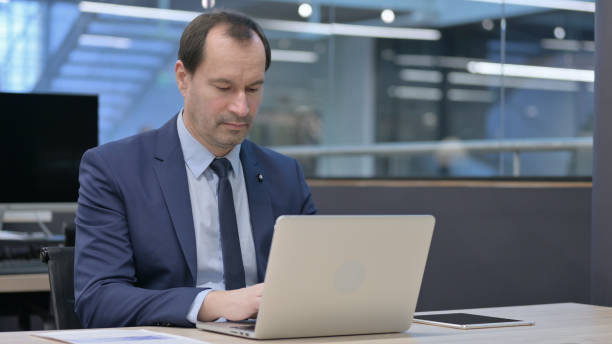 istock Businessman Working on Laptop in Office 1421184843