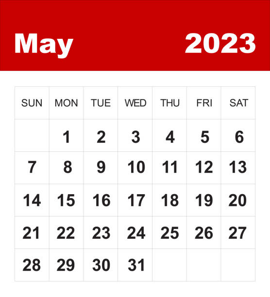 календарь на май 2023 года - may stock illustrations