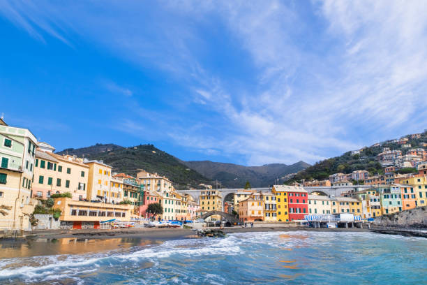 istock Panoramic view of Bogliasco in the Ligurian Riviera 1421199263