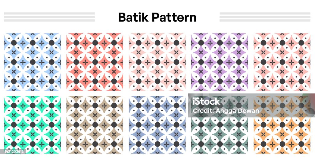 Simple Modenbatik Pattern Modern Batik Pattern From Indonesia Country For Textile Pattern Stock ...