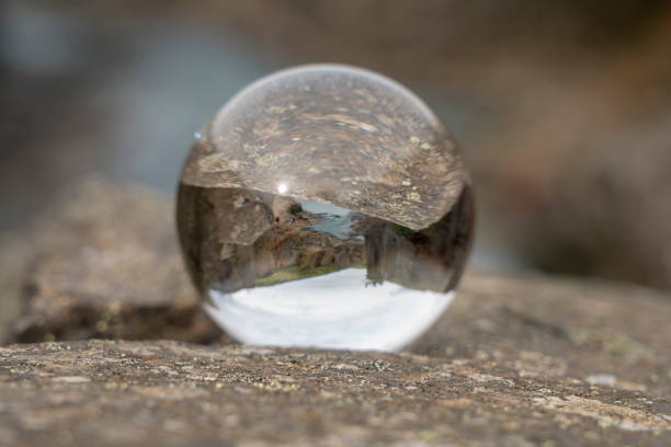 istock Basalt columns in Studlagil canyon mirroring in crystal ball, Jokuldalur Valley 1421210285