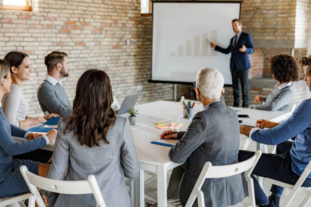 istock Business presentation in board room! 1421213115