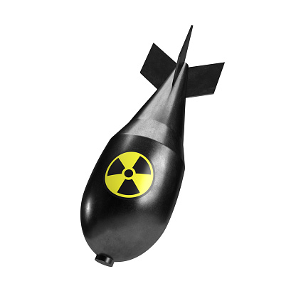 The nuclear safety sign. Radiation contamination symbol. Nuclear safety concept. 3D render.