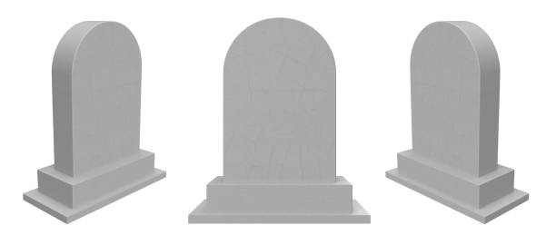 istock Tombstone isolated on white background. 1421218592