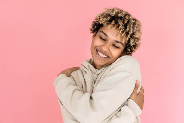 istock Relaxed African American woman in studio 1421223049