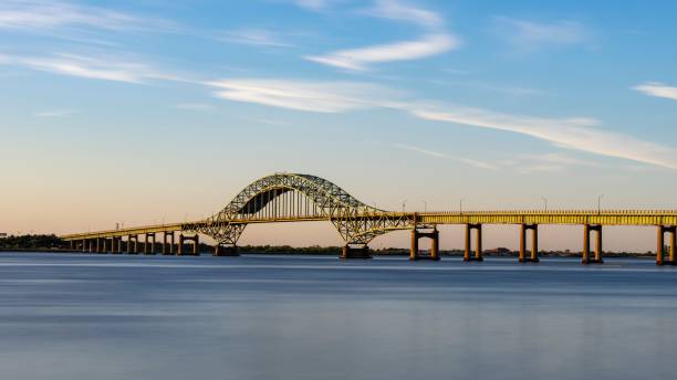 istock Fire island Inlet bridge at sunrise. 1421224961