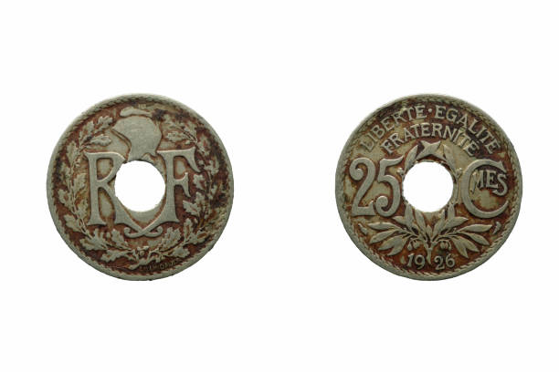 istock 25 Centimes, 1914-1917 Nickel , Front and Back, France 1421226330