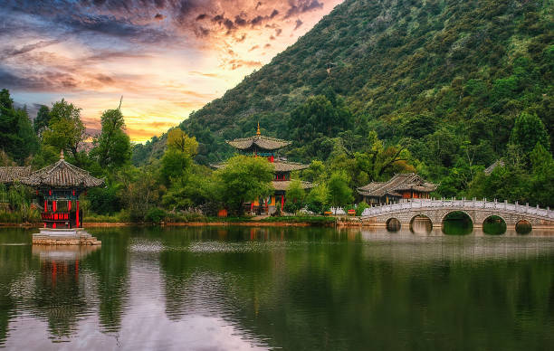 istock Lijiang old town scene-Heilongtan(Black Dragon Pool) Park. 1421226829