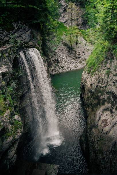 istock Beautiful shot of a waterfall stream 1421226982