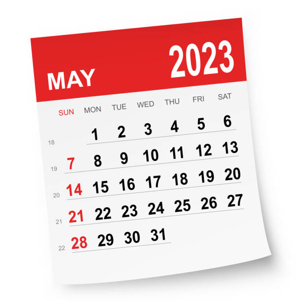 mai 2023 kalender - mai stock-grafiken, -clipart, -cartoons und -symbole