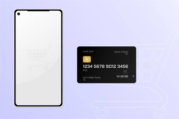 istock Vector Of Smart phone and credit card Shopping Concept 1421228455
