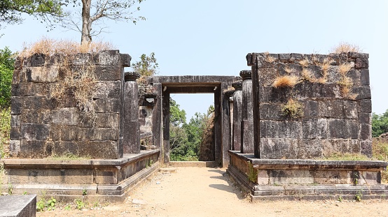 Ruined Fort Kavaledurga, Fallen Walls of Fort, Tirthahalli, Shimoga, Karnataka.