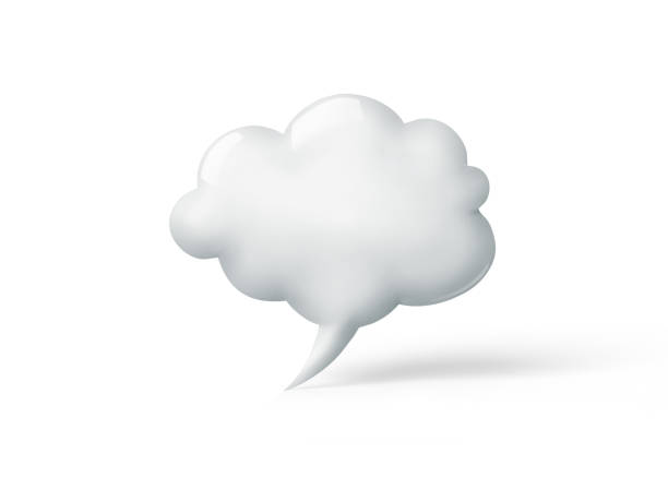 istock 3d render of a cloud in shape of the speech bubble 1421241600