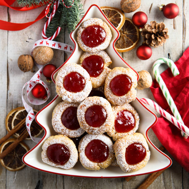 istock Christmas cookies with jam 1421256105