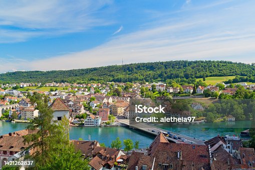 istock Panoramic view of Schaffhausen city, Switzerland 1421262837
