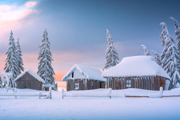 istock Abandoned mountain village in high mountains 1421264320
