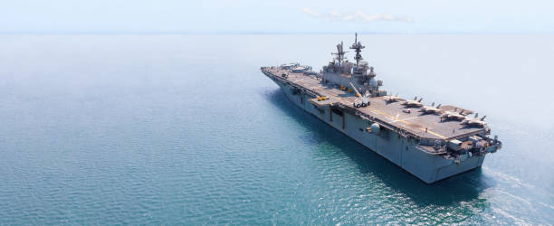 istock Nuclear ship, Military navy ship carrier full loading fighter jet aircraft and helicopter for patrol. 1421265293