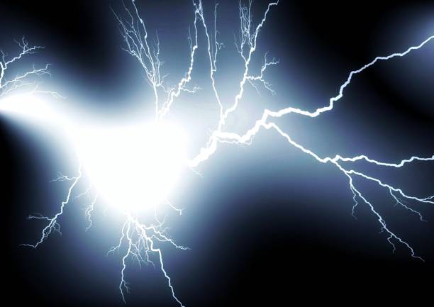istock 3D illustration of lightning glowing in the dark 1421283184