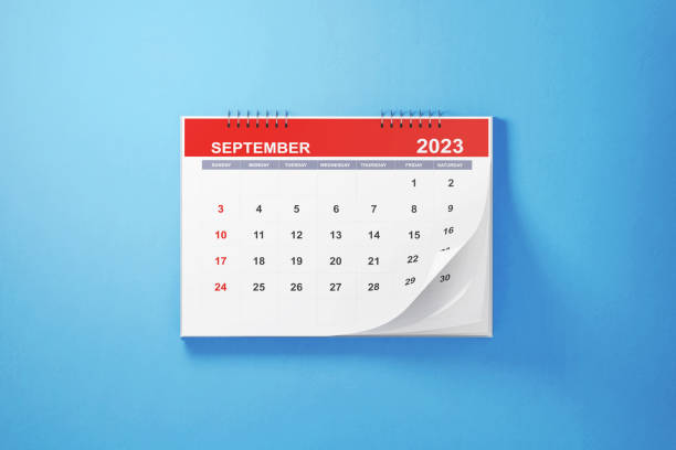 istock 2023 September Calendar On Blue Background 1421285541